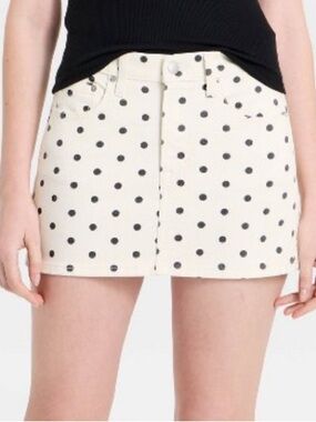Target polka dot denim skirt
